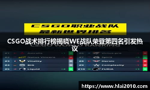 CSGO战术排行榜揭晓WE战队荣登第四名引发热议