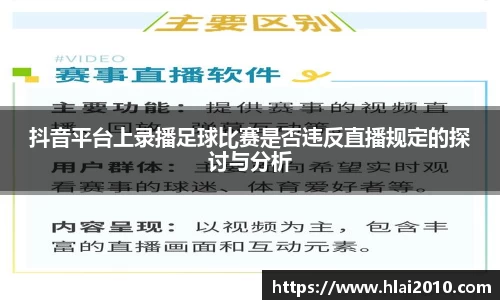 抖音平台上录播足球比赛是否违反直播规定的探讨与分析