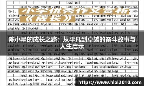 陈小星的成长之路：从平凡到卓越的奋斗故事与人生启示